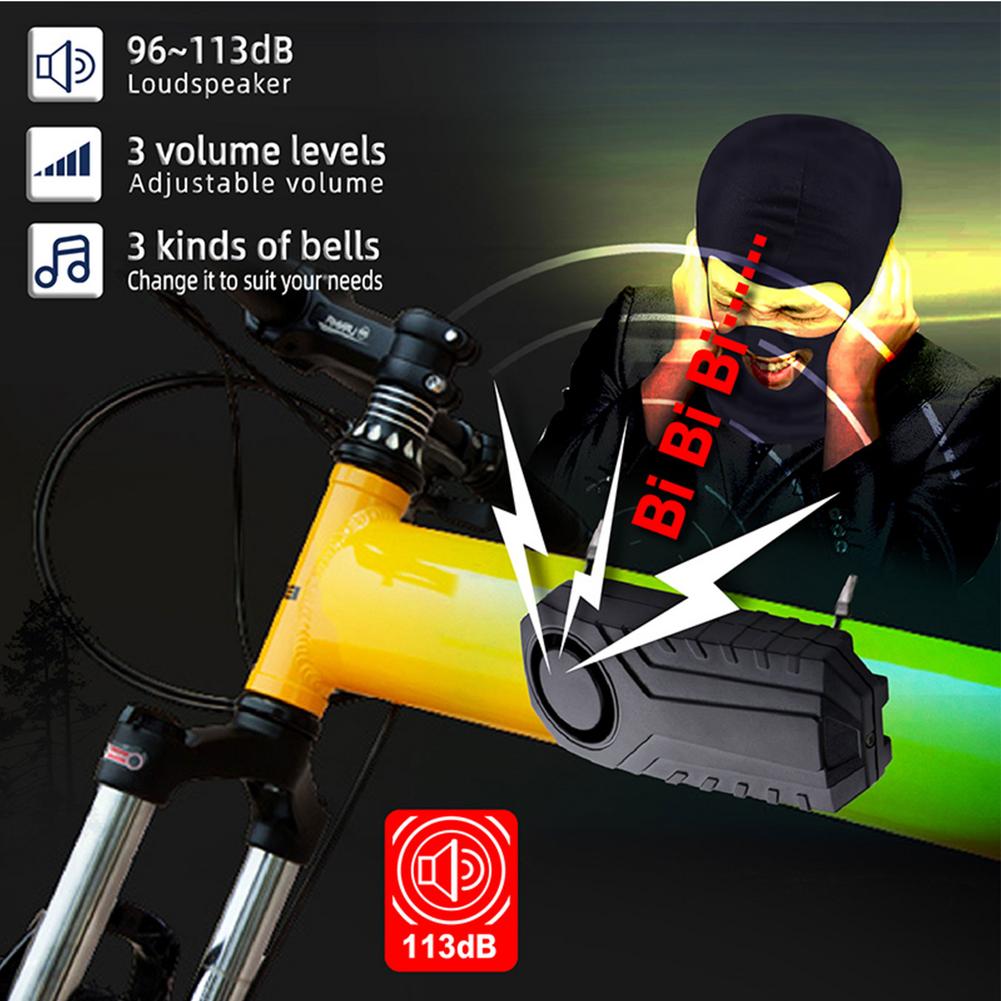 Wireless Remote Control Motorcycle Bicycle Security Alarm Bike Anti-Theft Alarm Waterproof 113dB Electric Car Alarm Sensor