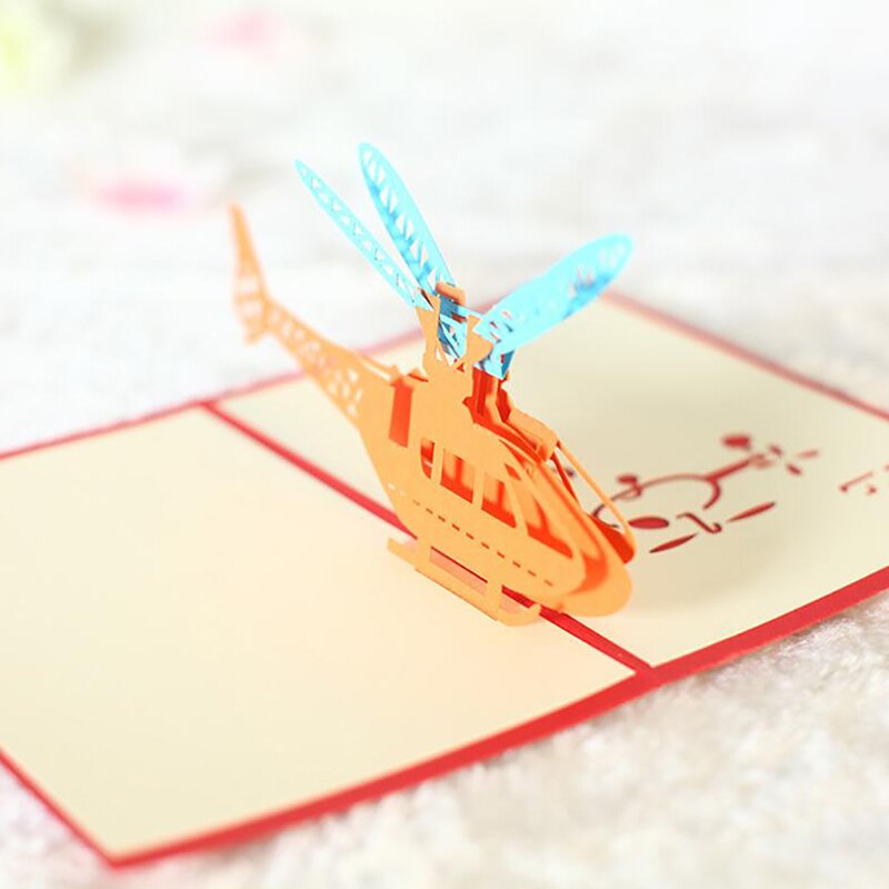 Tarjetas emergentes 3D, tarjeta de graduación de feliz cumpleaños, tarjeta de del Día del Padre, tarjeta de recuerdo, avión, de modelismo para niño, papá, niños, Padre