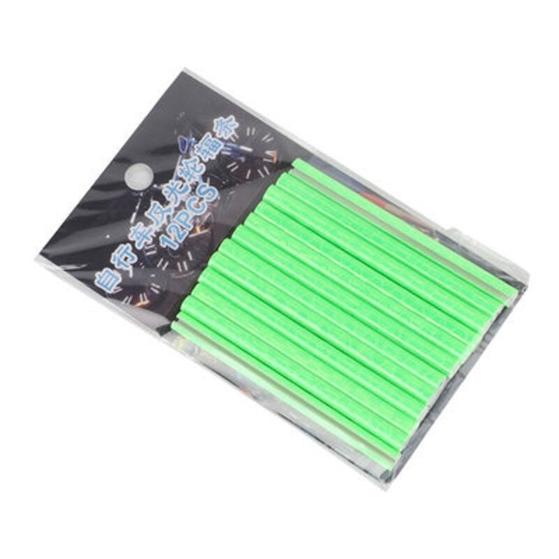12 Pcs/set Bike Wheel Light Bicycle Reflector DIY Wheel Spoke Protector Covers MTB Bicycle Decoration Bicycle Accessories: green