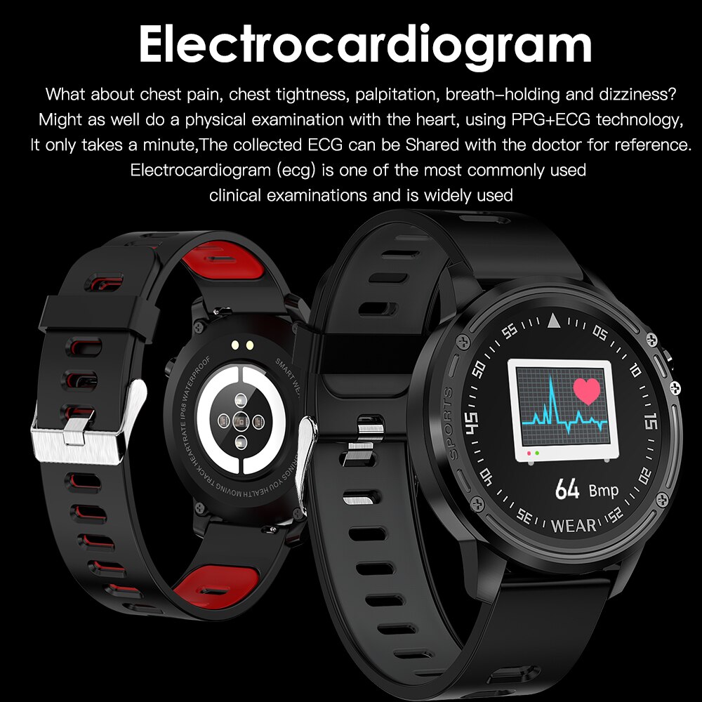 ECG + PPG Digitale Horloge Mannen Sport Horloges Elektronische LED Mannelijke Horloge Voor Mannen Klok Horloge Waterdicht Uur Gezondheid tracker