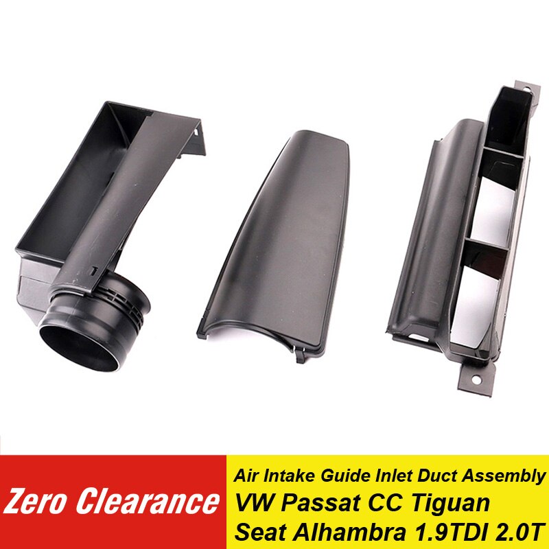 Zeroclearance Air Intake Guide Inlet Duct Assembly For VW Passat CC Tiguan For Seat Alhambra 1.9TDI 2.0T 1K0805965 1K0805962