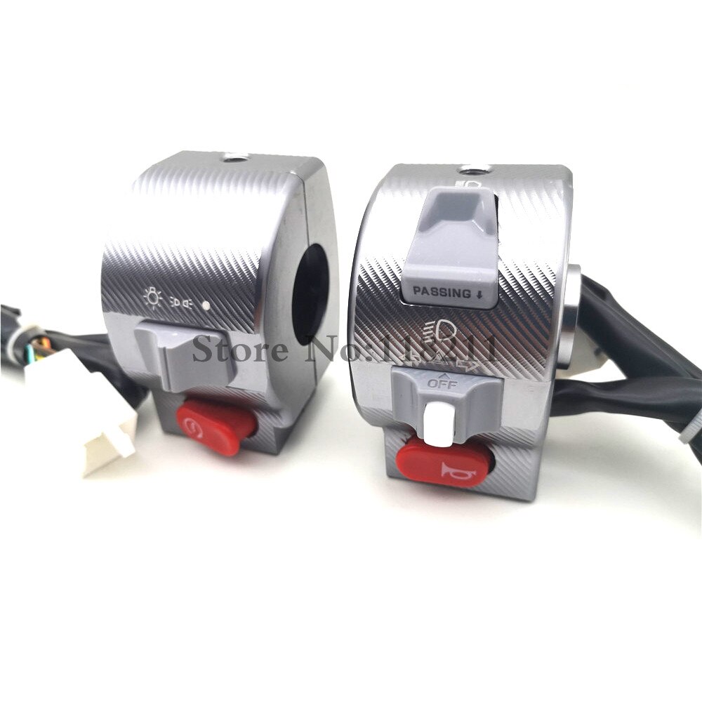 til yamaha rsz / cygnus-x / bws 125 aluminium cnc 3d 7/8 " 22mm elektrisk motorsykkel scooter styrestyring lyshornbryter: Ti