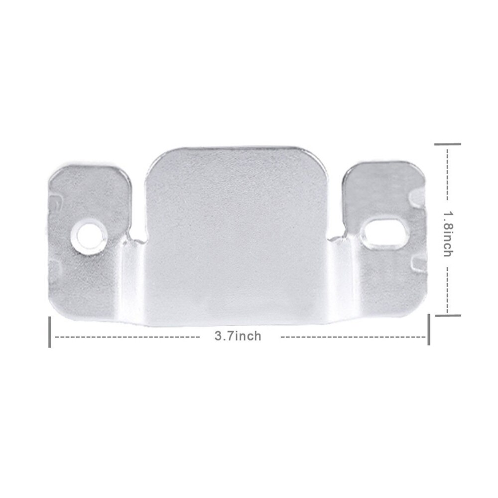 10pcs Furniture Connector Metal Universal Sectional Sofa Interlocking with 20 Screws Accessories (Silver)