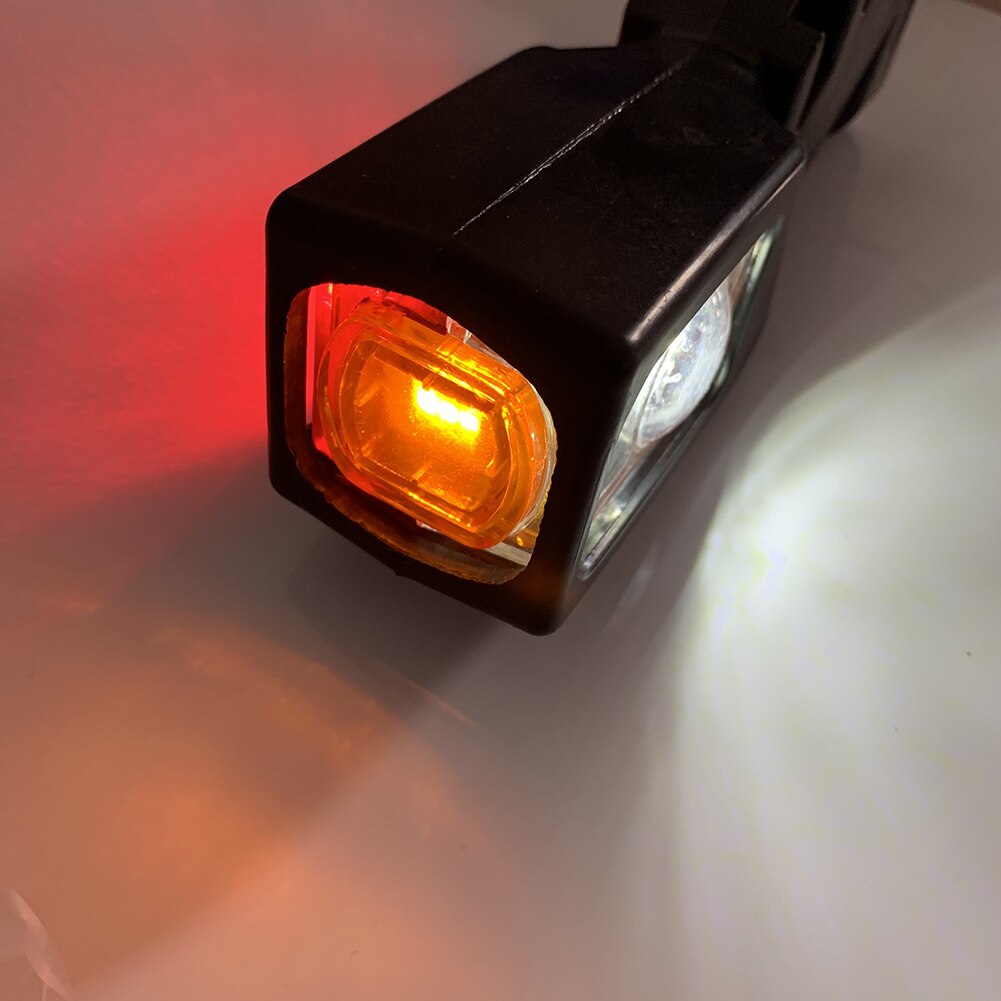 2PCS Trailer 9 LED Side Marker Lighting Outline Marker Lamp Van Truck LED Lights Neon Stalk Side Marker Light for Trailer 12-24V