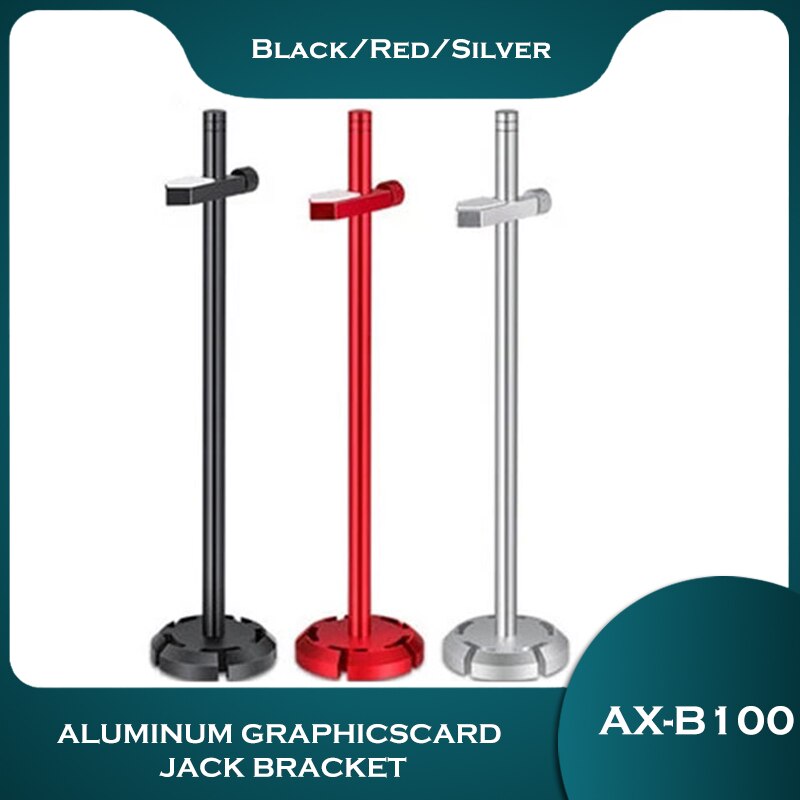 Coolmoon Graphics Card GPU Support Aluminum, Vertical Mounting VGA Companion Bracket, Black / White VT192