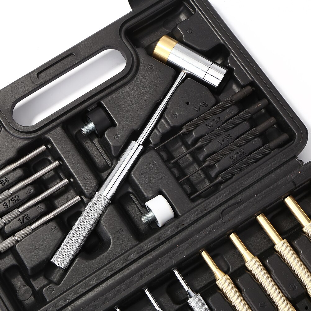 21pcs Hole Steel Pin Punch Set Maintenance Tool Kit Durable Stainless Steel Pro Tough Easily Carrying Lightweight Tool