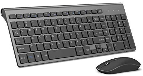 Tastiera Wireless Mouse 2.4 tastiera e Mouse GMute, ergonomici adatti per computer, laptop, tv: U.S.A