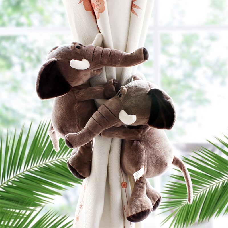 2 pièces Jungle forêt animaux rideau porte-embrasse crochets cravate dos enfants chambre décoration accessoires Holdback rideau sangles