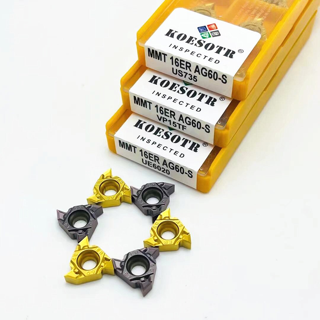 MMT 16IR 16ER AG60-S UE6020 VP15TF US735 MMT16IR MMT16ER herramienta de torno de hilo prensado CNC, herramienta de torneado, piezas de 16ER AG60-S