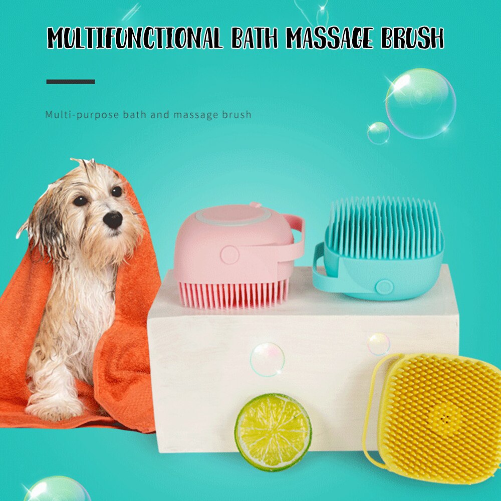 Pet Grooming Bad Borstel Kam Voor Katten Honden Zachte Siliconen Huisdier Spa Shampoo Massage Borstel Douche Ontharing Kam Huisdier producten