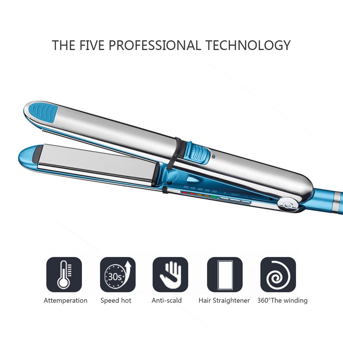 Keramische Stijltang Flat Iron Safty Snelle Verwarming Elektrische Haar Ijzer Haar Krultang Tang Naano Titanium Steil Haar Machine