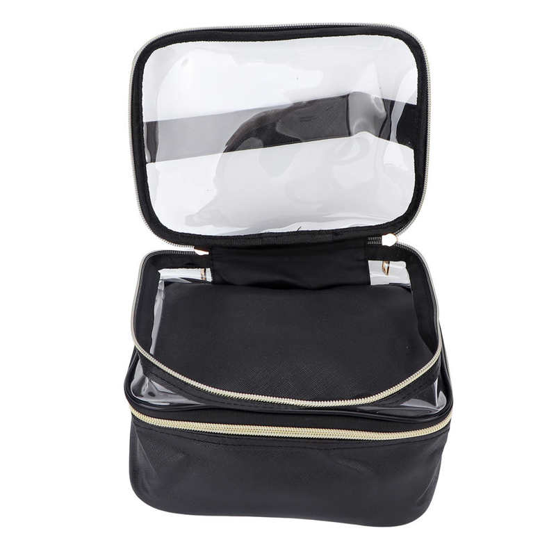 Makeup Bag Makeup Cosmetic Bag Multipurpose Double Layer for Travel