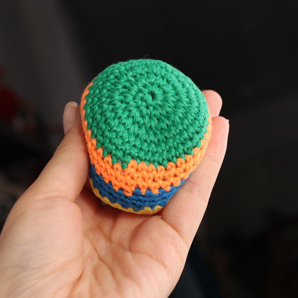 3Pcs Knitted Play Ball Colorful Juggling Balls Mini Random Color Children Outdoor Toys Sphere Handmade Knitted Bean Bags Kids