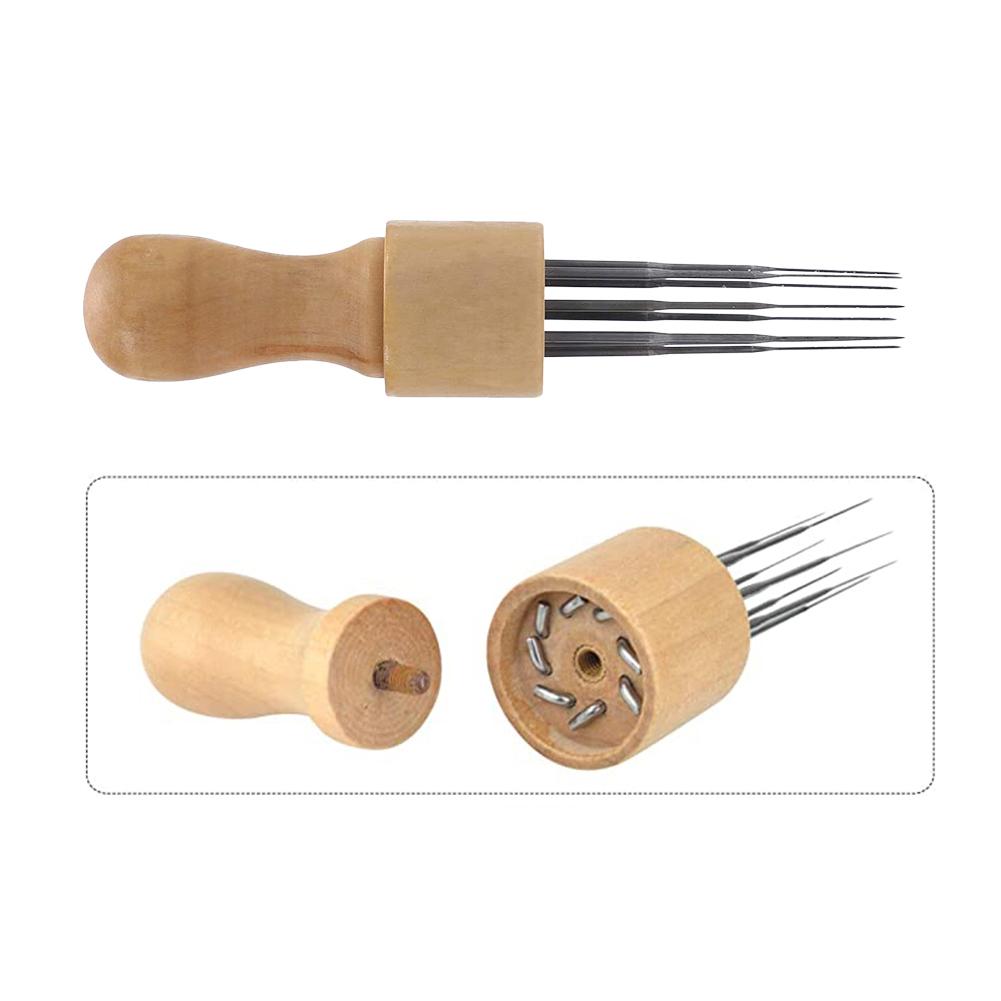 Felt Kit Efficient Convenient Wool Needle Felting Set with Solid Wood Handle Stitch Punch Craft Tool Hobby