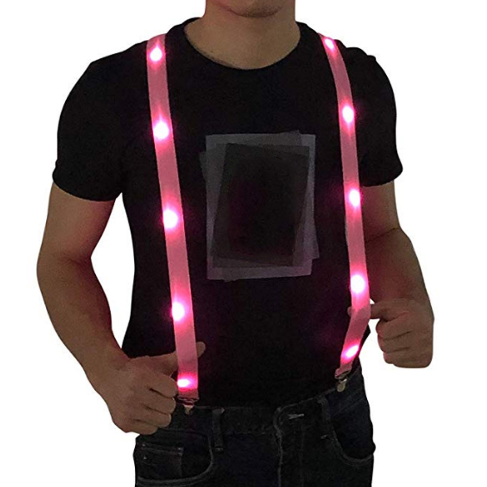 Nyligen led glödlampa hängslen justerbar elastisk utomhussportvarning bröstrem  do99