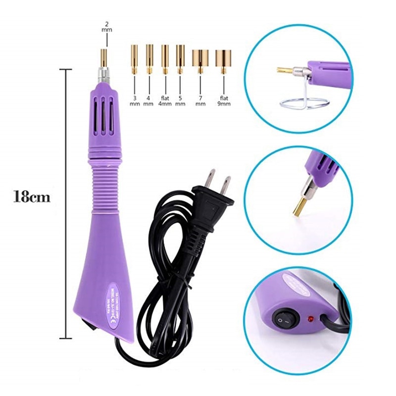 100-220V Drilling Machine Pen Point Figure Guns DIY Clothes Stick Diamond Drill Tools Set Crystal Hand Sewing Kit