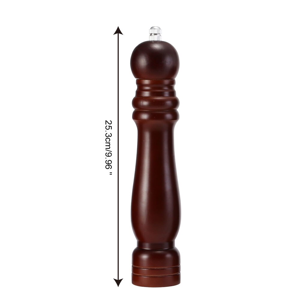 1 pieza de recipiente para condimentos, molinillo de pimienta de madera, salero y pimentero, especias de cocina, sal, molinillo de azúcar, herramientas para condimentar: Café de 9.96 pulgadas