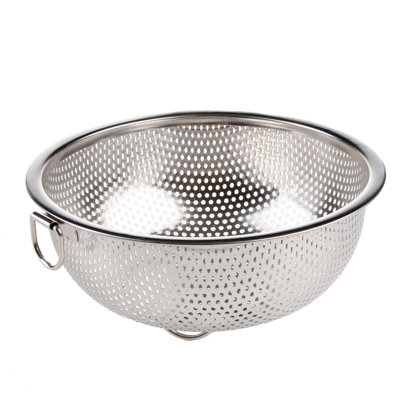 Stainless Steel Kitchen Hole Dense Mesh Sifter Colander Strainer Sieve Baskets A0NC