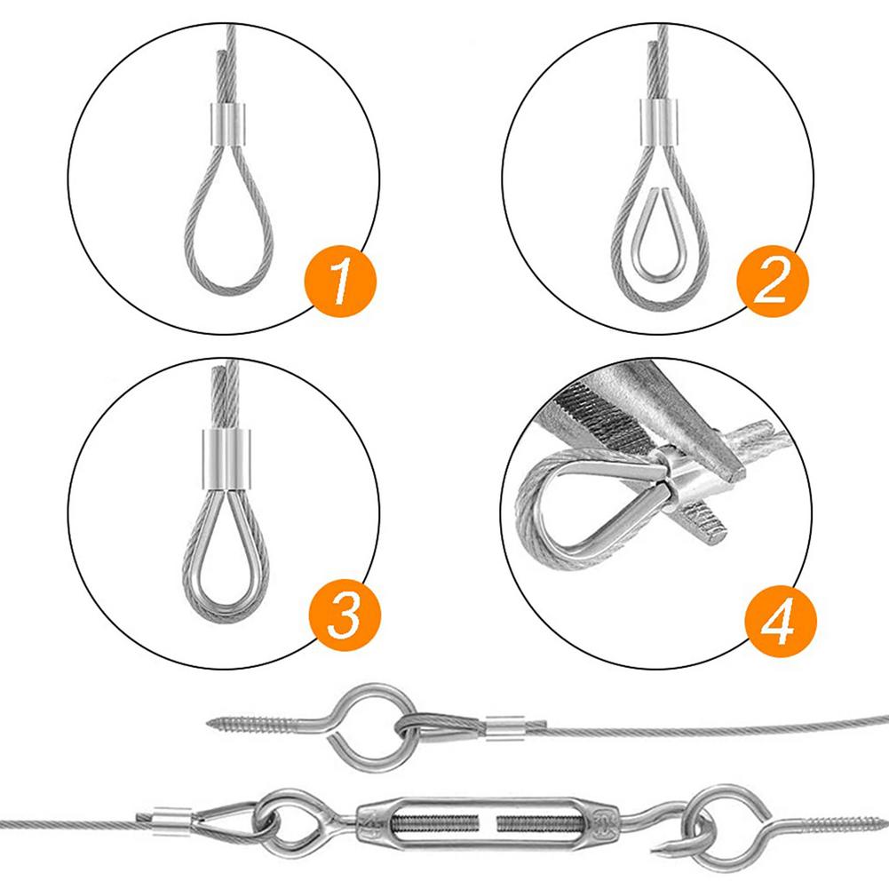 30/20/15/10 M Outdoor Light Hanging Kit Wire Rope Steel PVC Coated Flexible Wire Rope Clothesline Cable Acero Tendedero Ropa