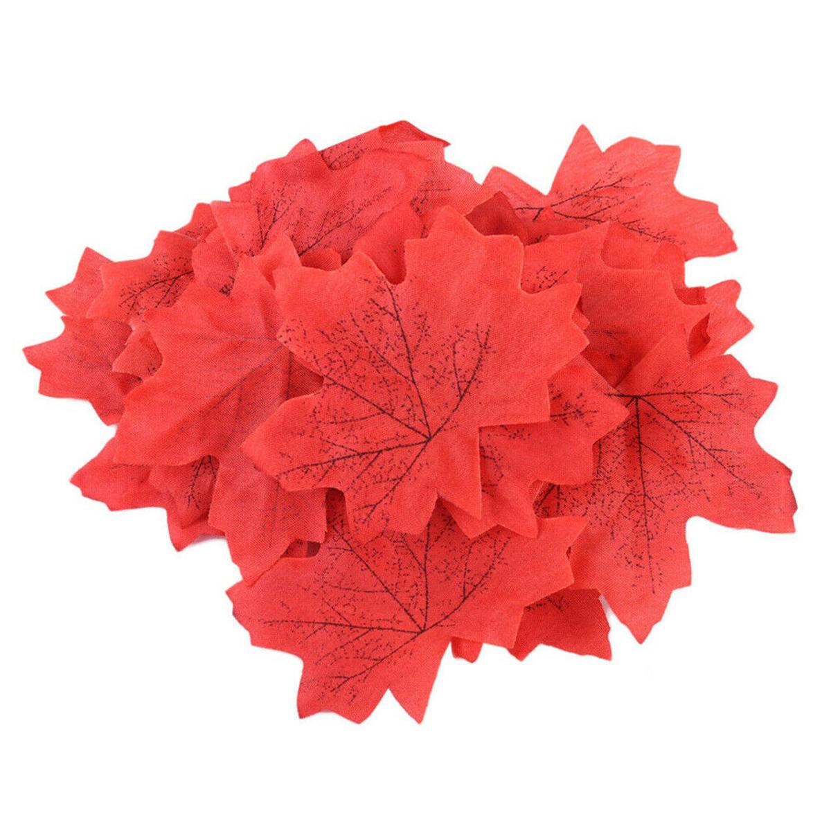Print Maple Leaves Craft Wedding Party Romantic Mixed Color 100/200Pcs