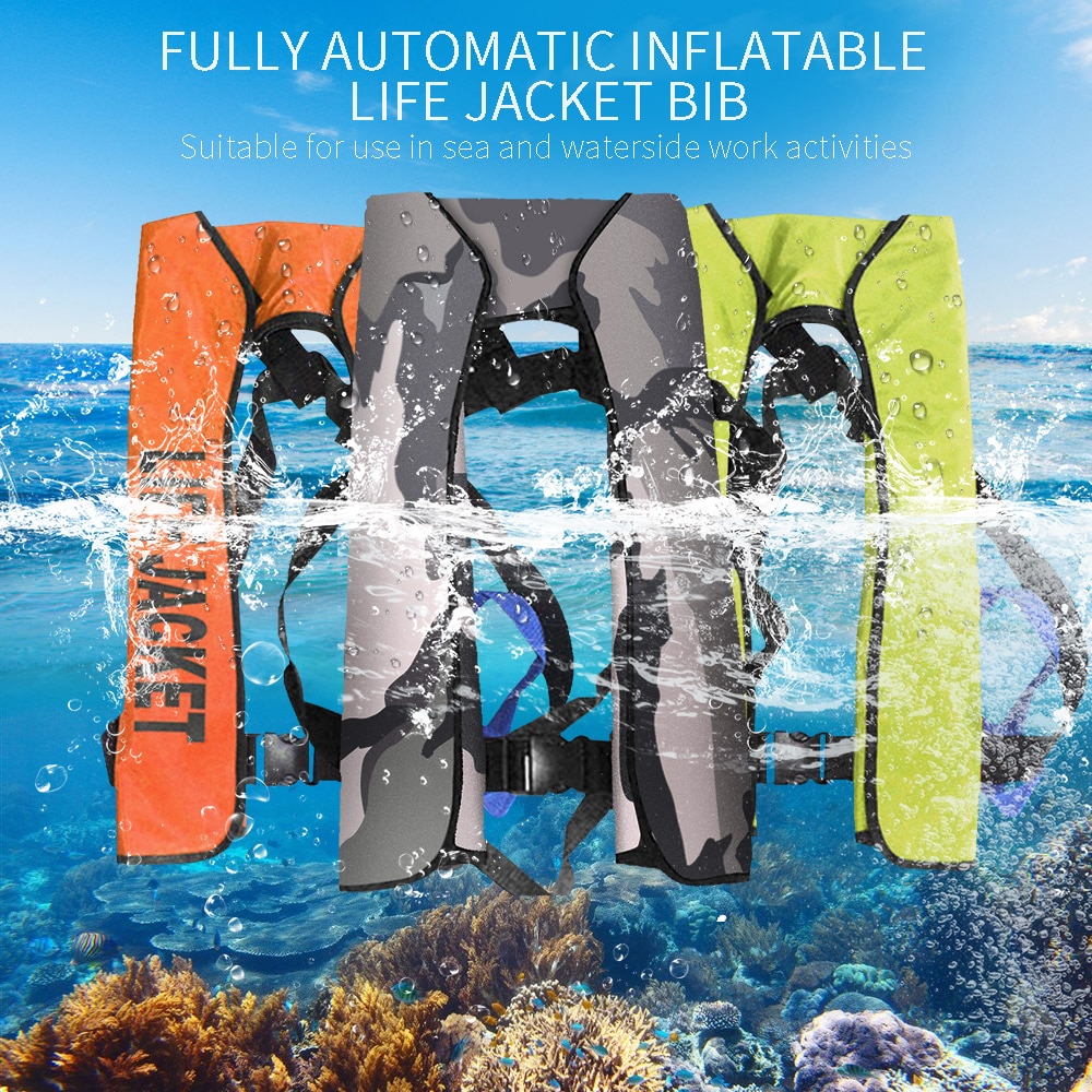 Adult Life Vest Automatic Inflatable Life Jacket Bib Rescue Sailing Sea Fishing Life Jacket Swim Vest child