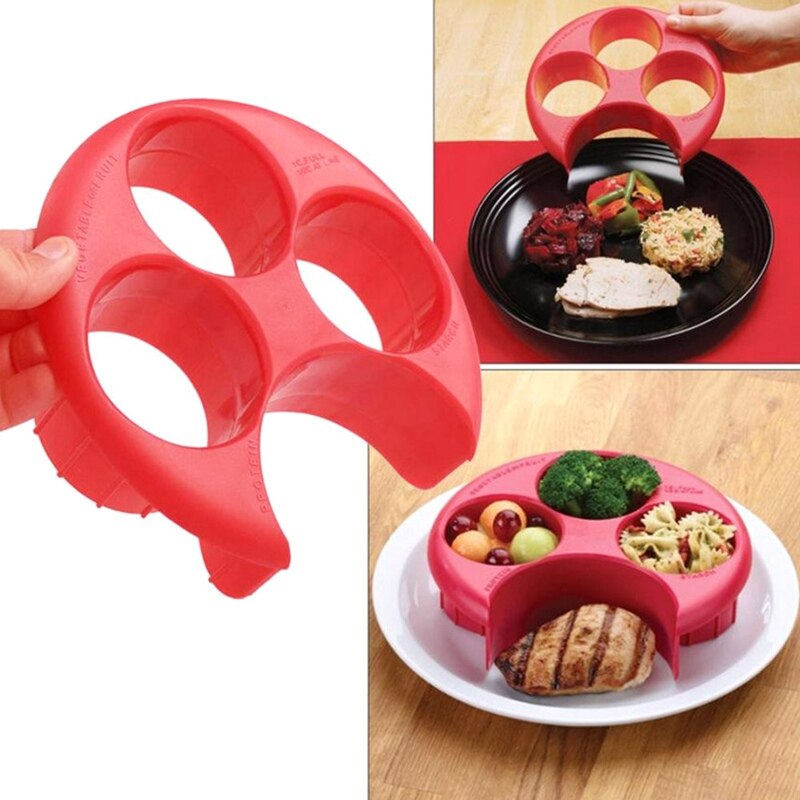 Herramienta de cocina de Control de porciones, medidor de comida, placa ecológica, controlador de ingesta de alimentos, vajilla para perder peso, 1 ud.
