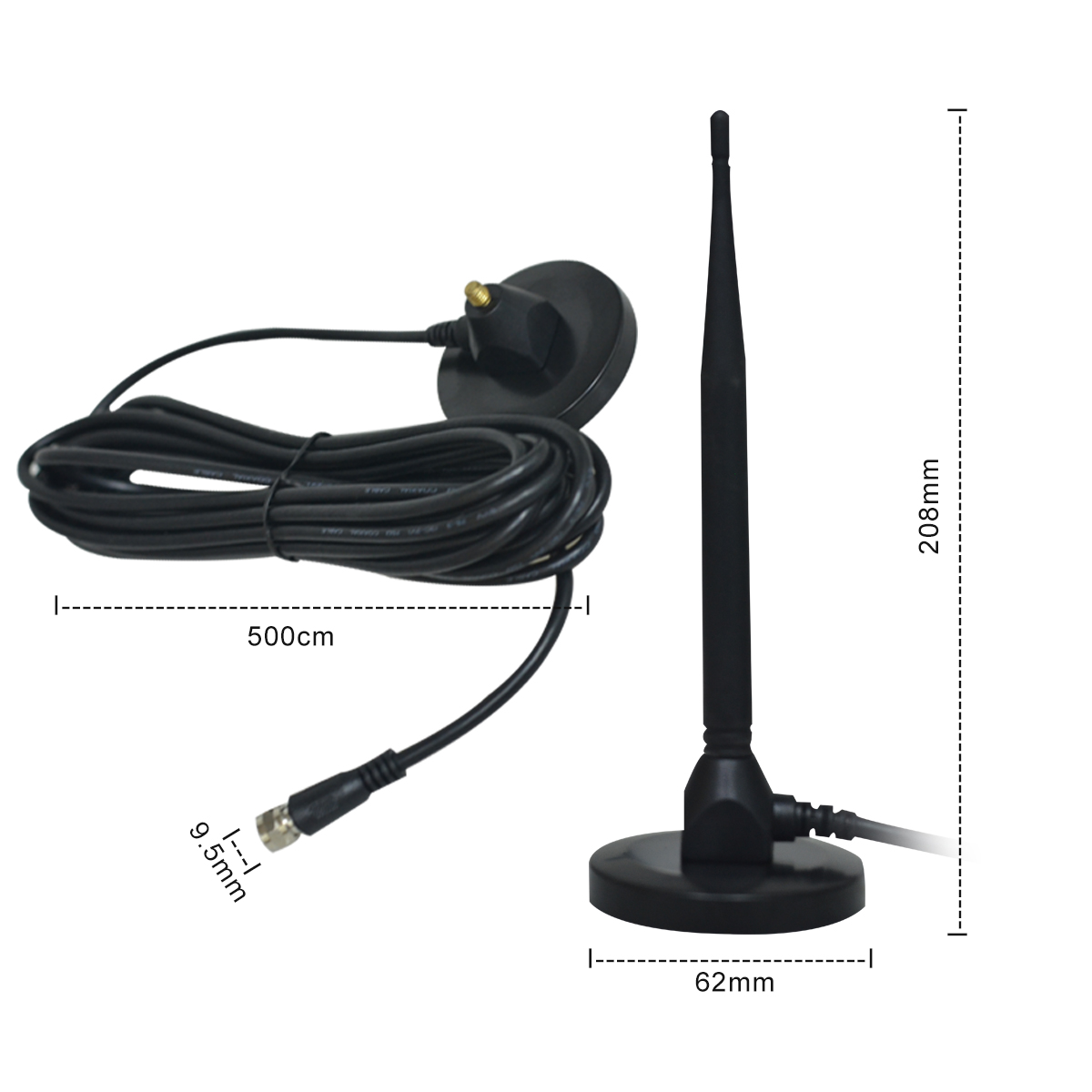 Bärbar tv-antenn för husbil/husbil, digital antenn för inomhus-/utomhusbruk, vattentät för bil, husbil, släpvagn, lastbil, buss, minibuss