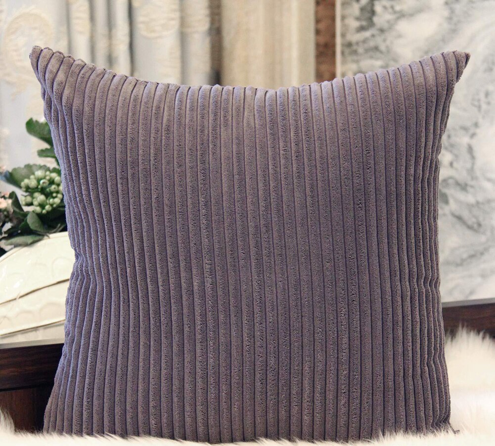 1 stk 45*45/30*50cm flocking fløjl pudebetræk pink grå blå kaffe blødt hjem dekorativt pudebetræk: Mørkegrå / 30 x 50