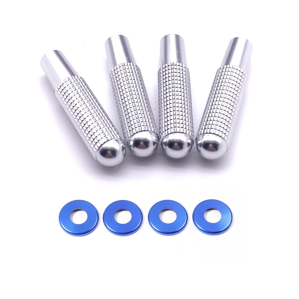 8 Stck Auto Geändert Tür Bolzen sperren Stift Abdeckung Für Mercedes Benz C W205 C63 GLC X253 Coupe C292 Amg E W213 Klasse Zubehör: Silber- und Blau / 2015-2020 C class