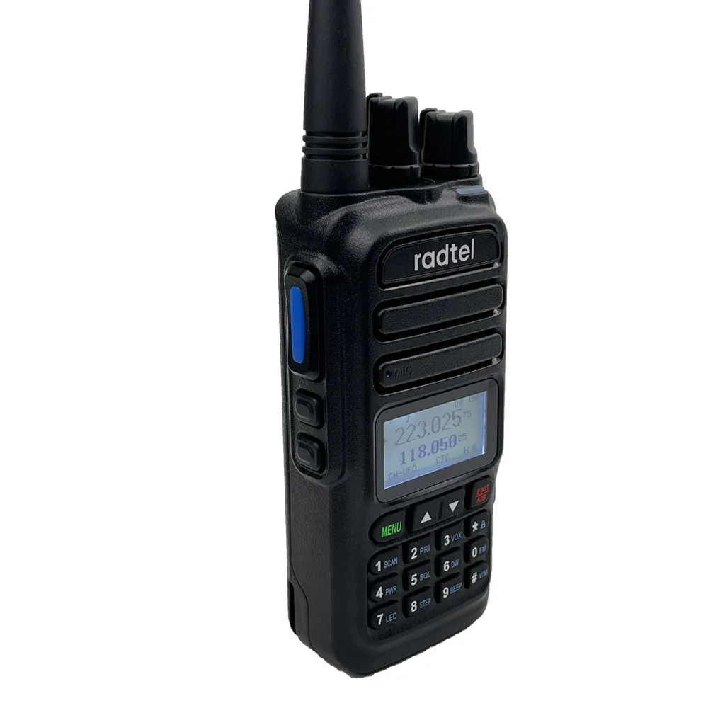 Radtel RT-830 NOAA Weather Channel 6 Bands Amateur Ham Two Way Radio 128CH Walkie Talkie Air Band Color Police Scanner Marine