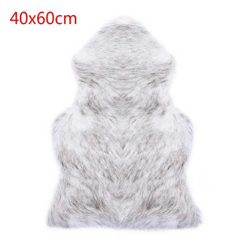 Tapis fourrure artificielle en peau de mouton | Tapis poilu de salon et de chambre à coucher, fourrure de peau, tapis de surface uni et pelucheux, tapis Faux lavable pour chambre à coucher: A-5 40x60cm