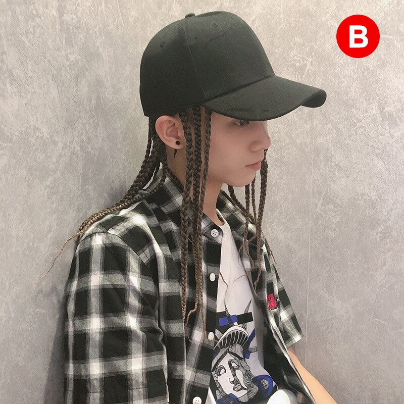 Hat with Dreadlocks Funny Hat with Wig Hairpiece for Girls Boys Fashionable Hats LL@17: B