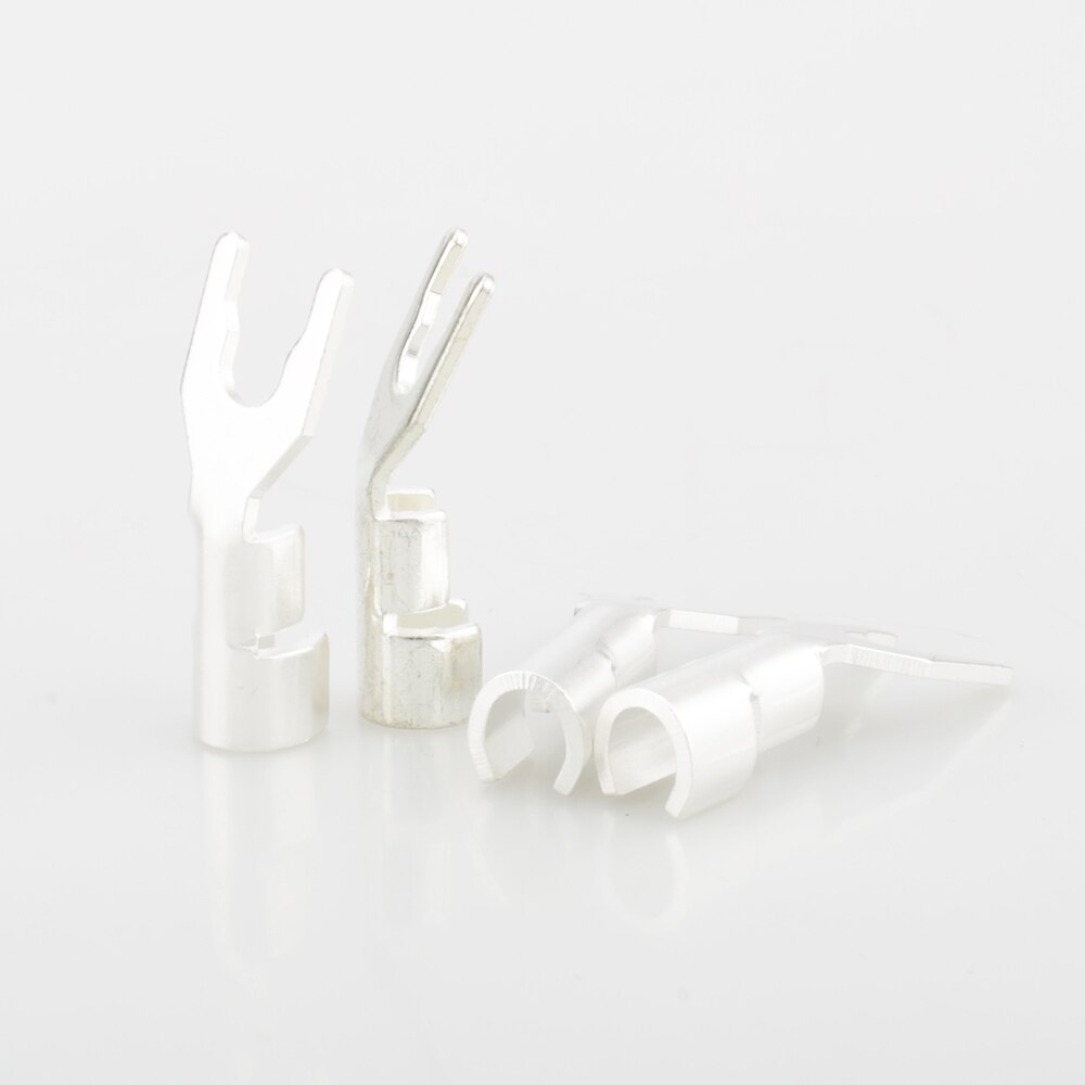 Silver Plated Spade Plug Speaker Cable Spade Plug Terminal HIFI Speaker cable Spade Plug