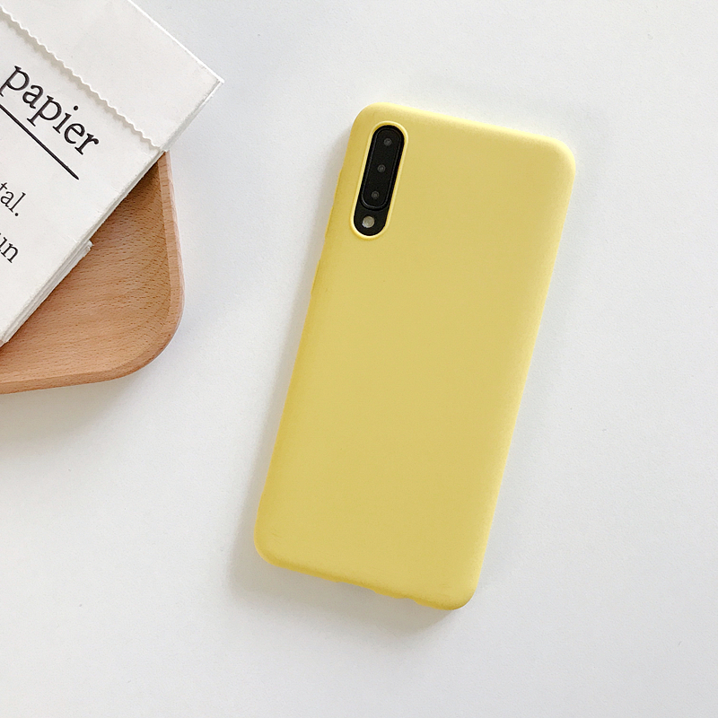 Funda de teléfono para Samsung Galaxy A30s, bonita funda negra mate de silicona para Coque Samsung A 30 s A30s A 30 s: yellow