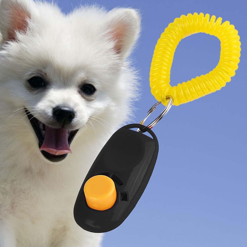 1pc Dog Pet Training Clicker Click Button Trainer Obedience Aid Wrist