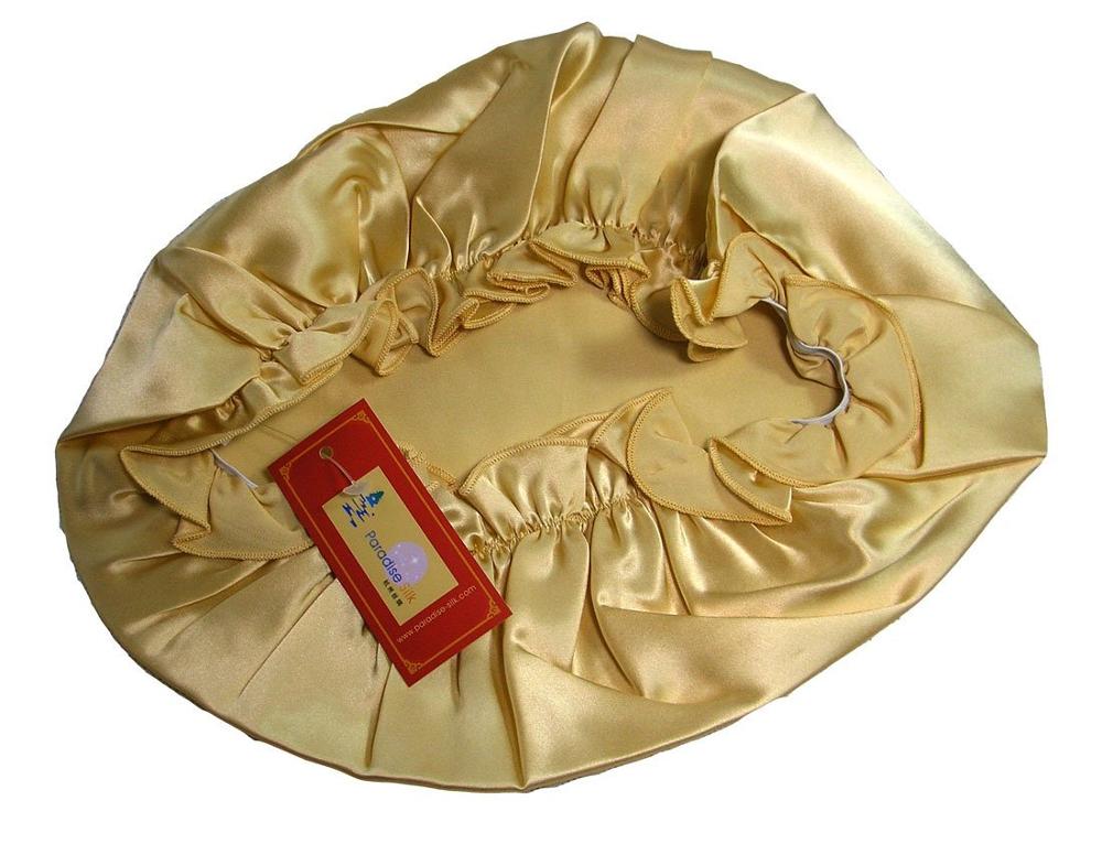 Night Cap 100% Silk Slumber Cap Sleeping Cap Hair Care Head Cover 9 color options: Champagne