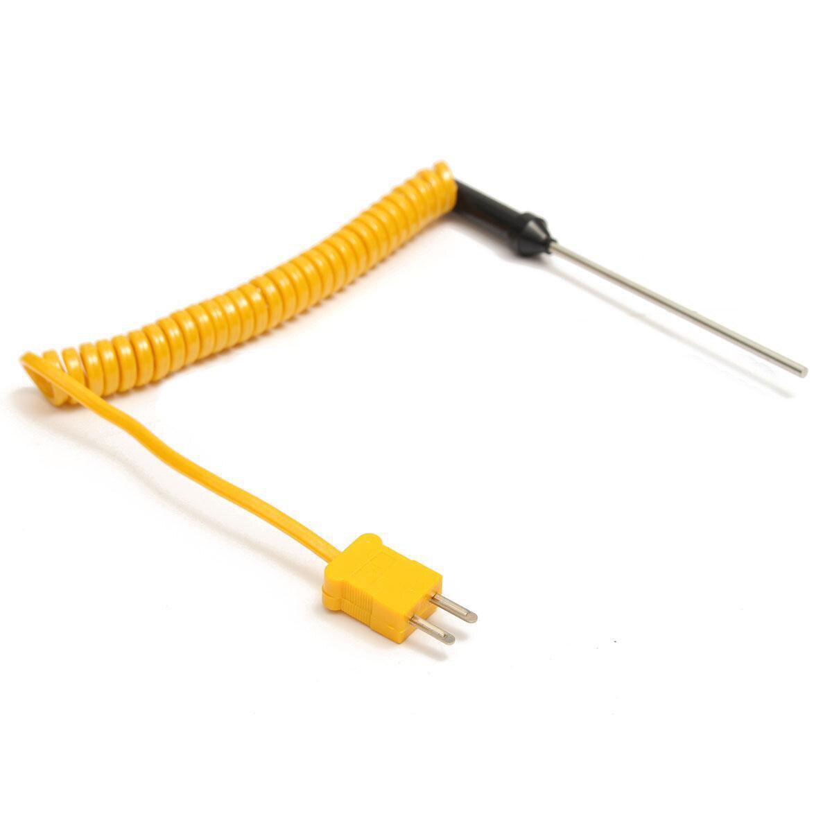 Controlador de temperatura de Sensor de sonda termopar tipo K duradero, 50C a 1200C con Cable de Cable, herramientas de medición Mayitr, 1 ud.: 100MM