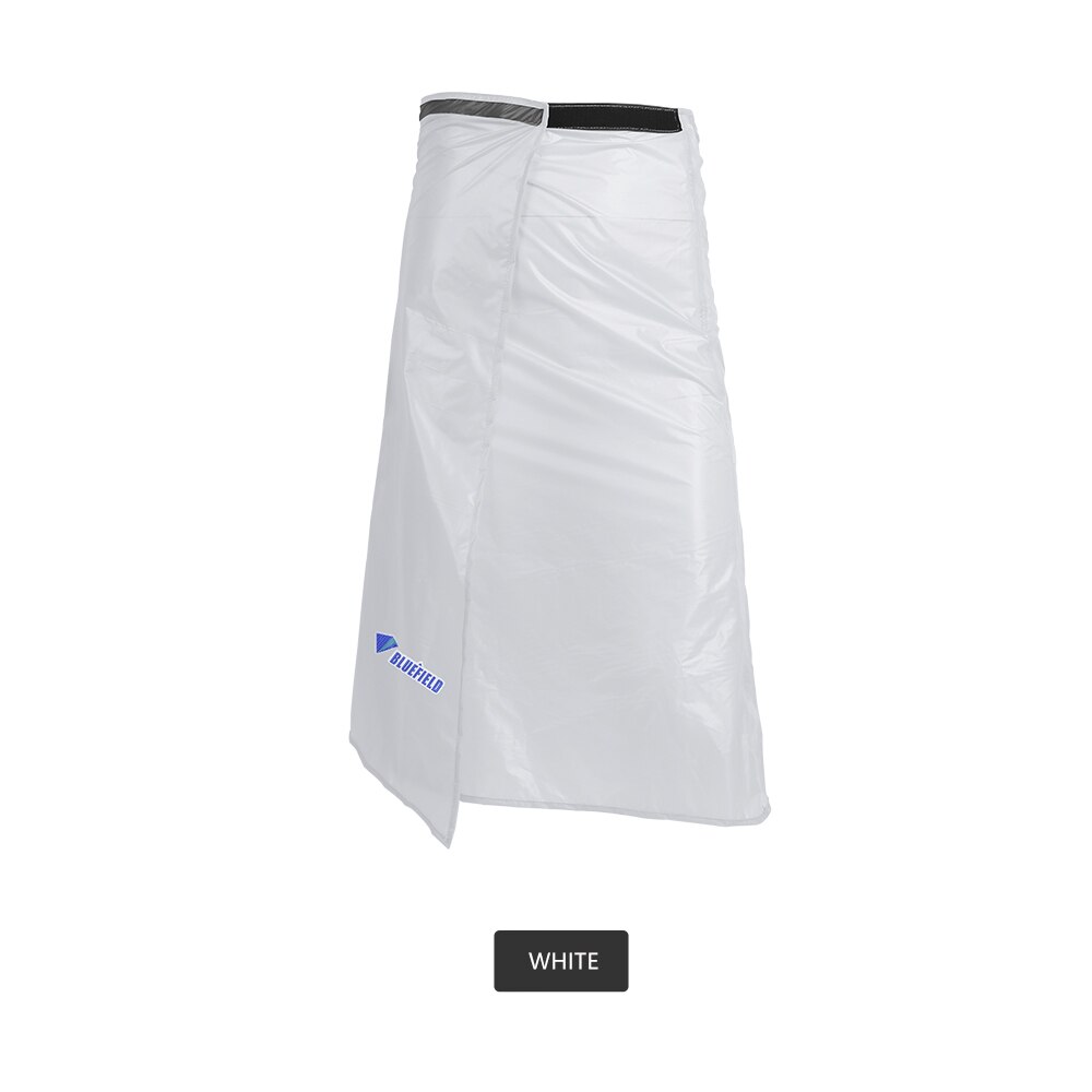 Letvægts lang regn kilt vandtæt nederdel bukser bukser silikone belægning regn gear regntøj til udendørs vandring camping: Hvid