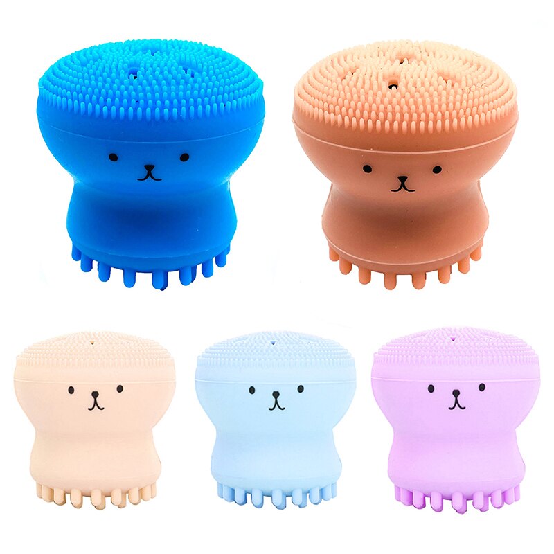 Silicone Face Cleansing Brush Octopus Shape Silicone Face Cleansing Brush Pore Cleaner Exfoliator Face Washing Brush