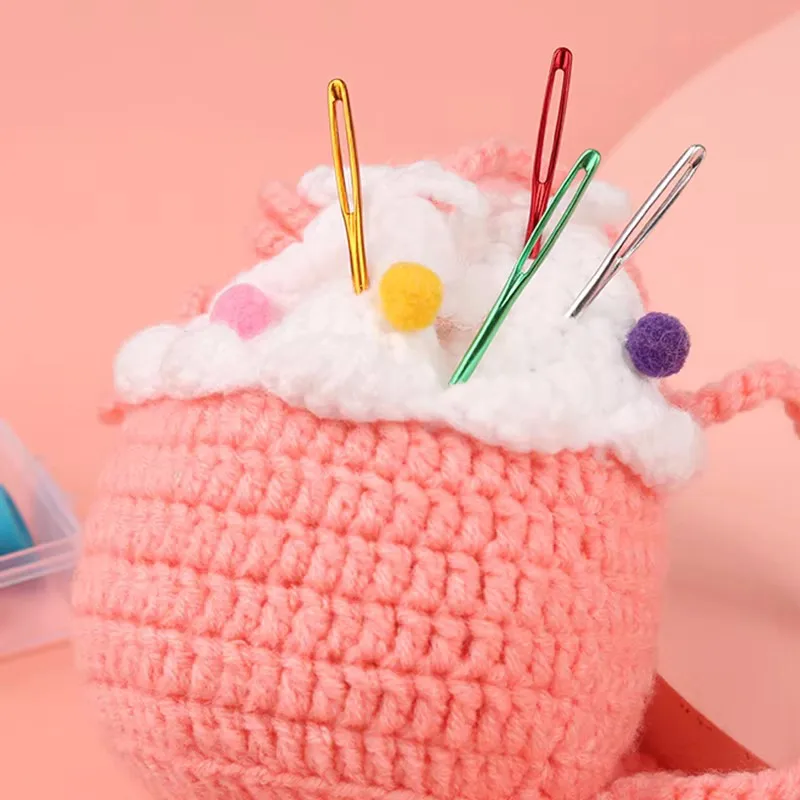 10pcs Yarn Knitting Needles Tapestry Large Eye Curved Tip Needles Sewing Pins Set DIY Household Sewing Tools