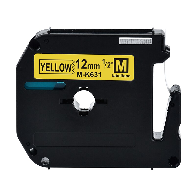Multicolor 9/12mm mk231 tapes Compatible for Brother p-touch Label Printer mk-231 M-K231 MK-231 mk131 mk-131 m-k131 mk 431 531: 12mm black on yellow