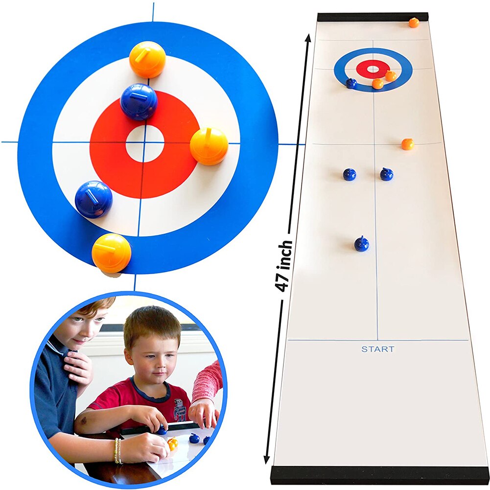 Tafel Curling Bordspel Speelgoed Desktop Curling Game Set Puzzel Entertainment Mini Voor Outdoor Spelen Sport Decoratie