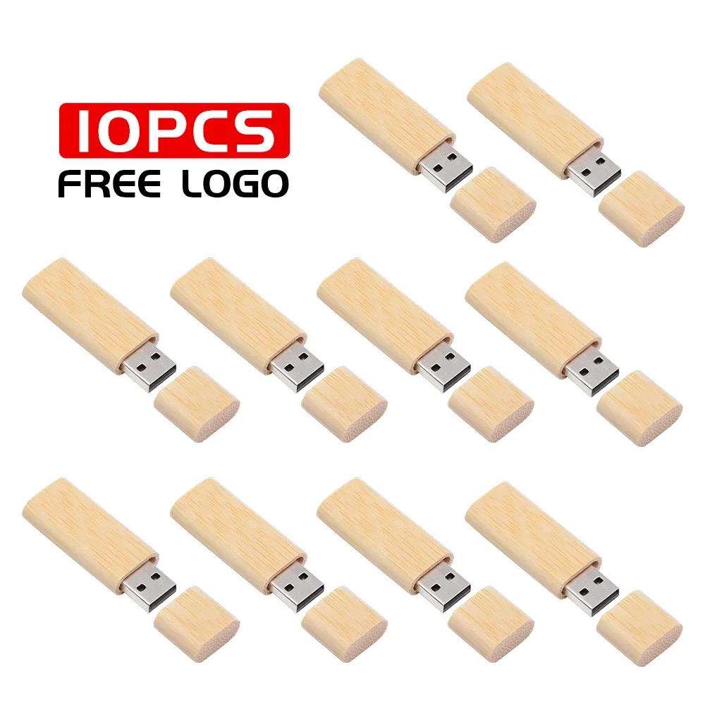 10 TEILE/LOS USB 2.0 Flash Laufwerke 128 GB Holz Pen stick 16 GB 32 GB mit Box Memory stick 16 GB Hochzeitsgeschenk U disk Kostenloses individuelles logo: Black / 64GB