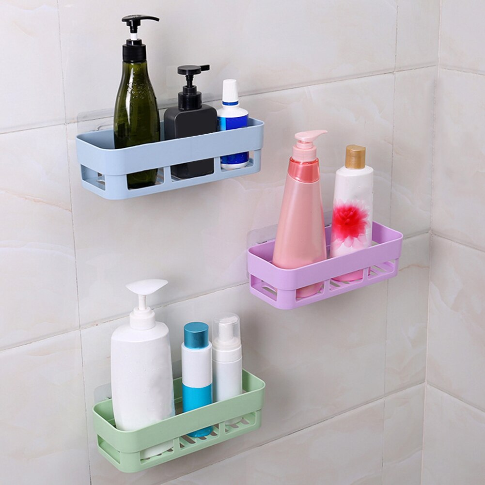 Shower Caddy Wall-Mounted Bathroom Storage Shower Organizer Self-Adhesive Bathroom Shelf