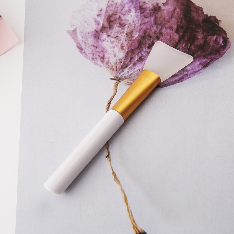 S'AGAPO 1PCS Face Beauty Silicone Facial Mask Brush Soft Head Silicone Brush Homemade Makeup Mask Application Brush: White