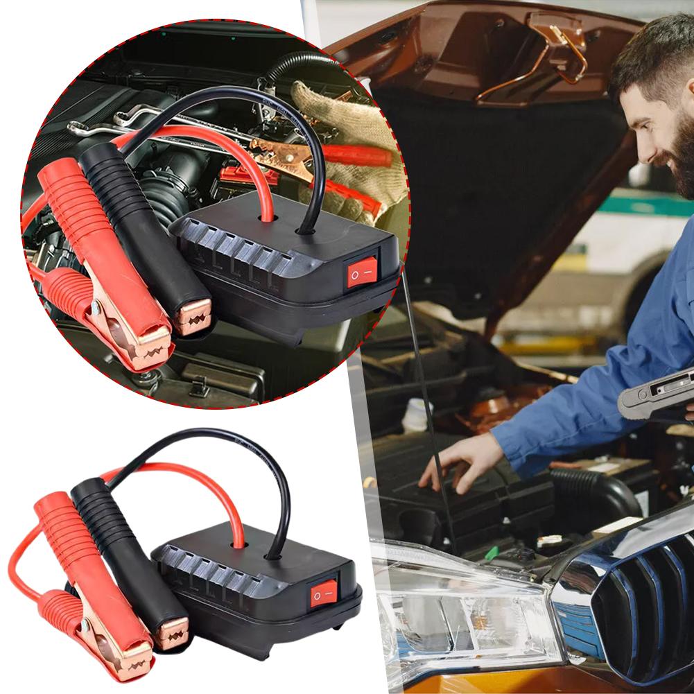 Arrancador de emergencia de coche para Makita, adaptador de Cable de refuerzo, convertidor de batería de litio, Clip de cargador, encendedor automático, arrancador de batería DIY F0B2