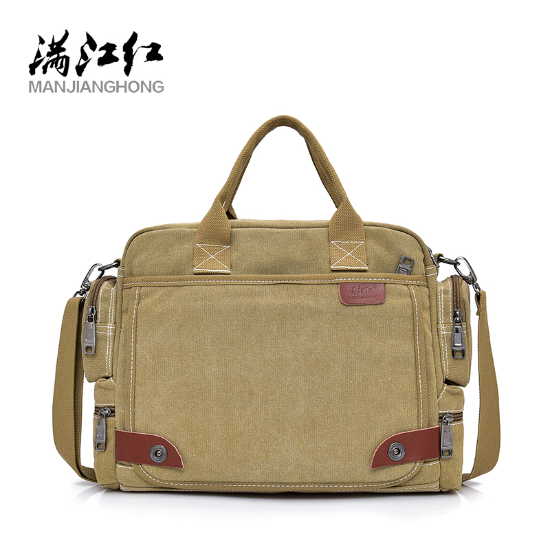 100% Katoen Canvas Handtassen Mannen Bakken Reizen Schoudertas Mannelijke Bolsa Crossbody Tassen Rits Reizen Vrije Tijd Handtas