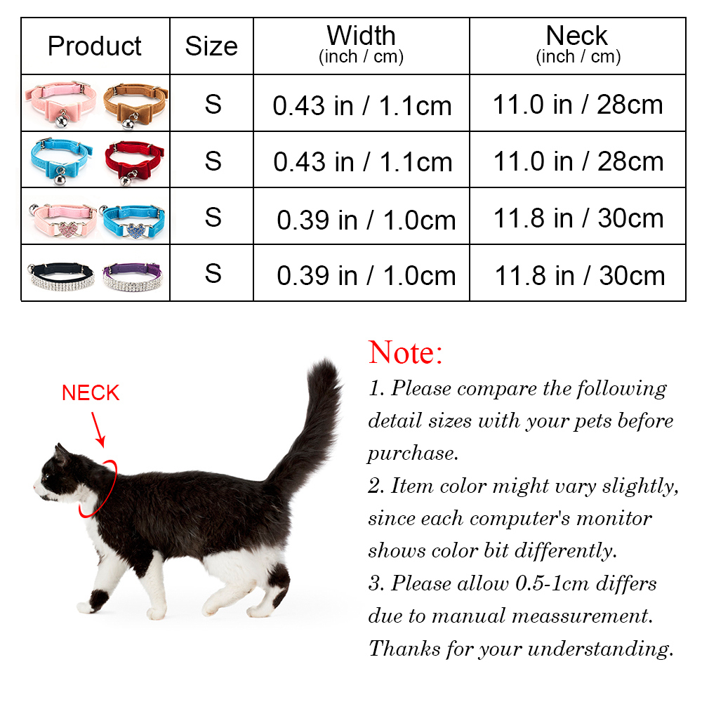 Cat Collars Breakwaay Bells Pet Collar for Cats Sm. Grandado