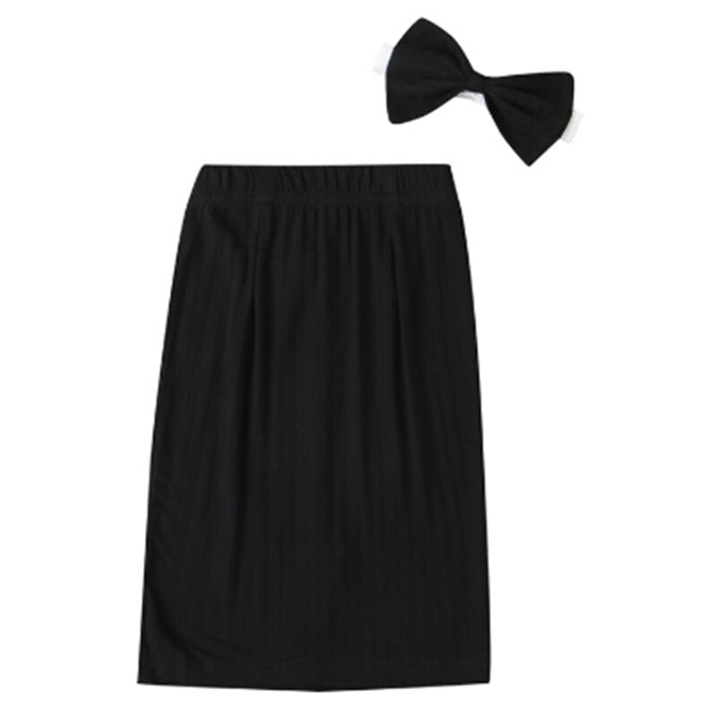 Zomer Kid Meisjes Effen Kleur Rok Boog Haarband Peuter Meisjes Tas Hippe Rok 1-4T