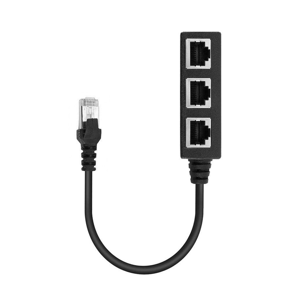 Rj45 ethernet-splitterkabel 1 hane  to 3 hona lan ethernet-splitter för cat 5 cat 6 lan ethernet-uttag kontaktadapter